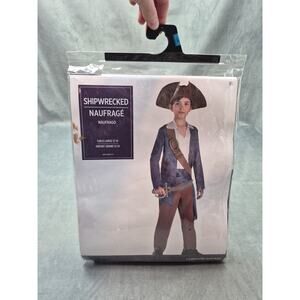 Shipwrecked Pirate Costume Dress Up Child Large 12-14 Halloween Cosplay